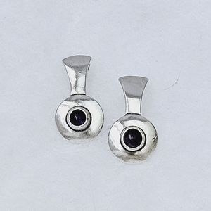 Vintage Silpada Sterling Silver Amethyst Gemstone Drop Earrings P0530 RARE